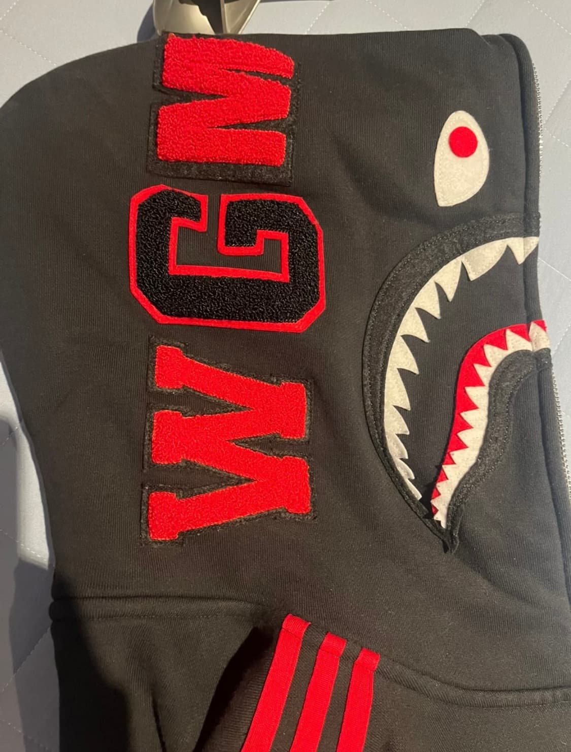 아이다스 x 베이프 샤크 후드집업 L 상품이미지1