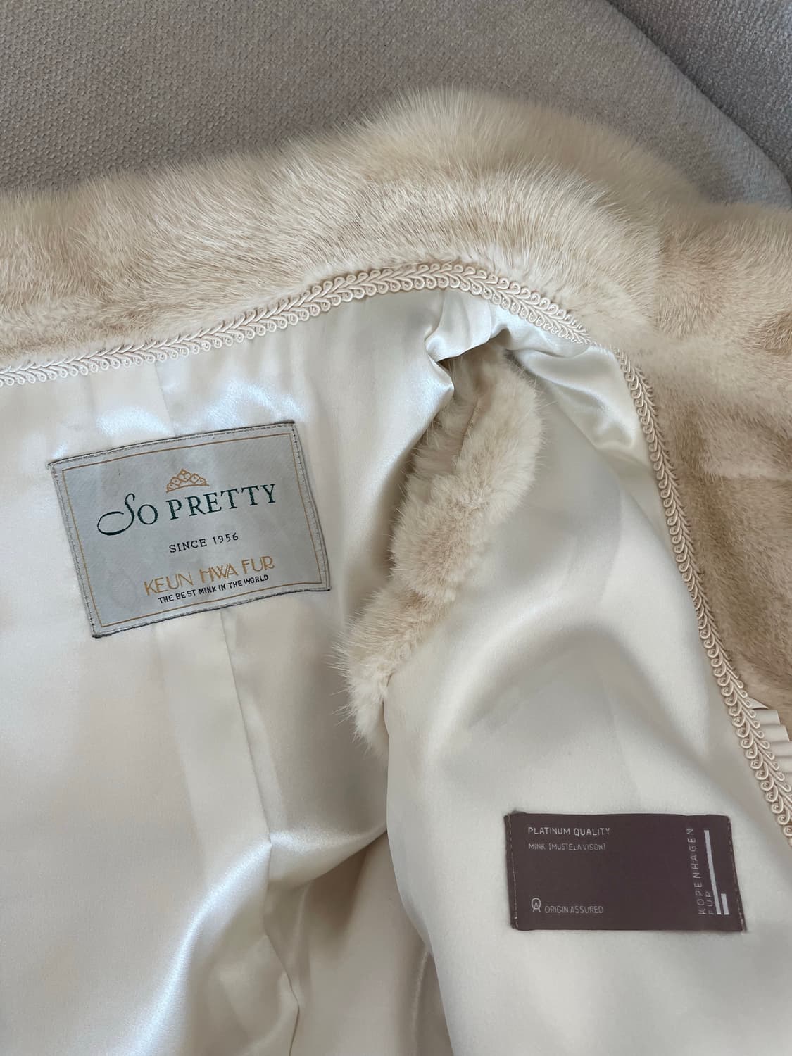 So Pretty (근화모피) 밍크 베스트 아이보리 상품이미지9