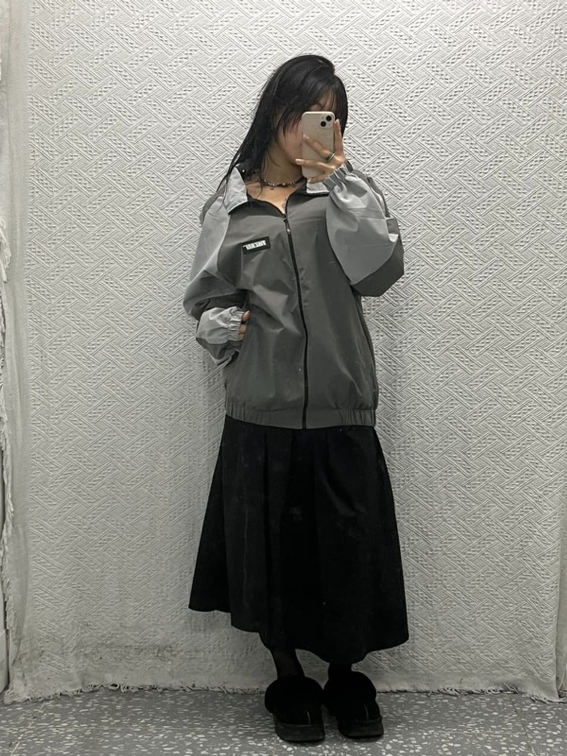 빈티지 올드스쿨  테크웨어 배색 바람막이 점퍼 L C06516 상품이미지1