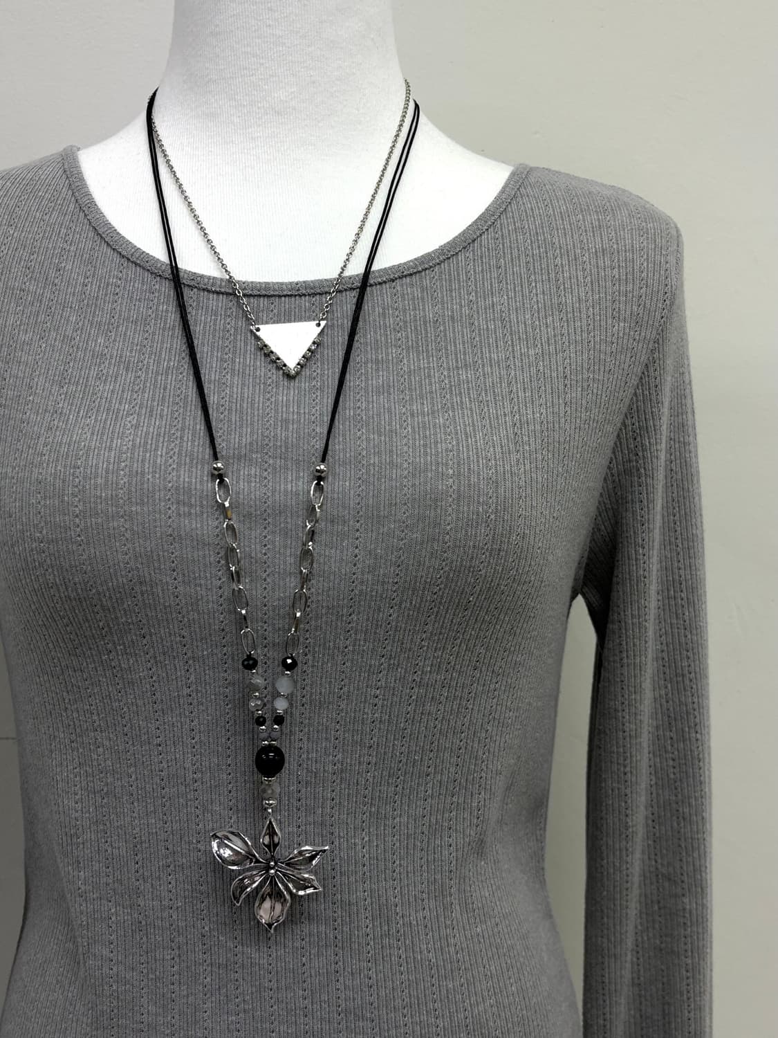 빈티지 실버 목걸이 세트 상품이미지1