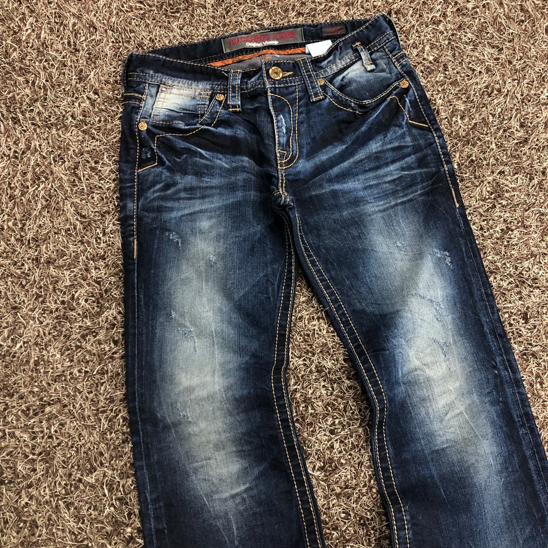 버커루 워시드 세미 부츠컷 데님 팬츠 상품이미지2