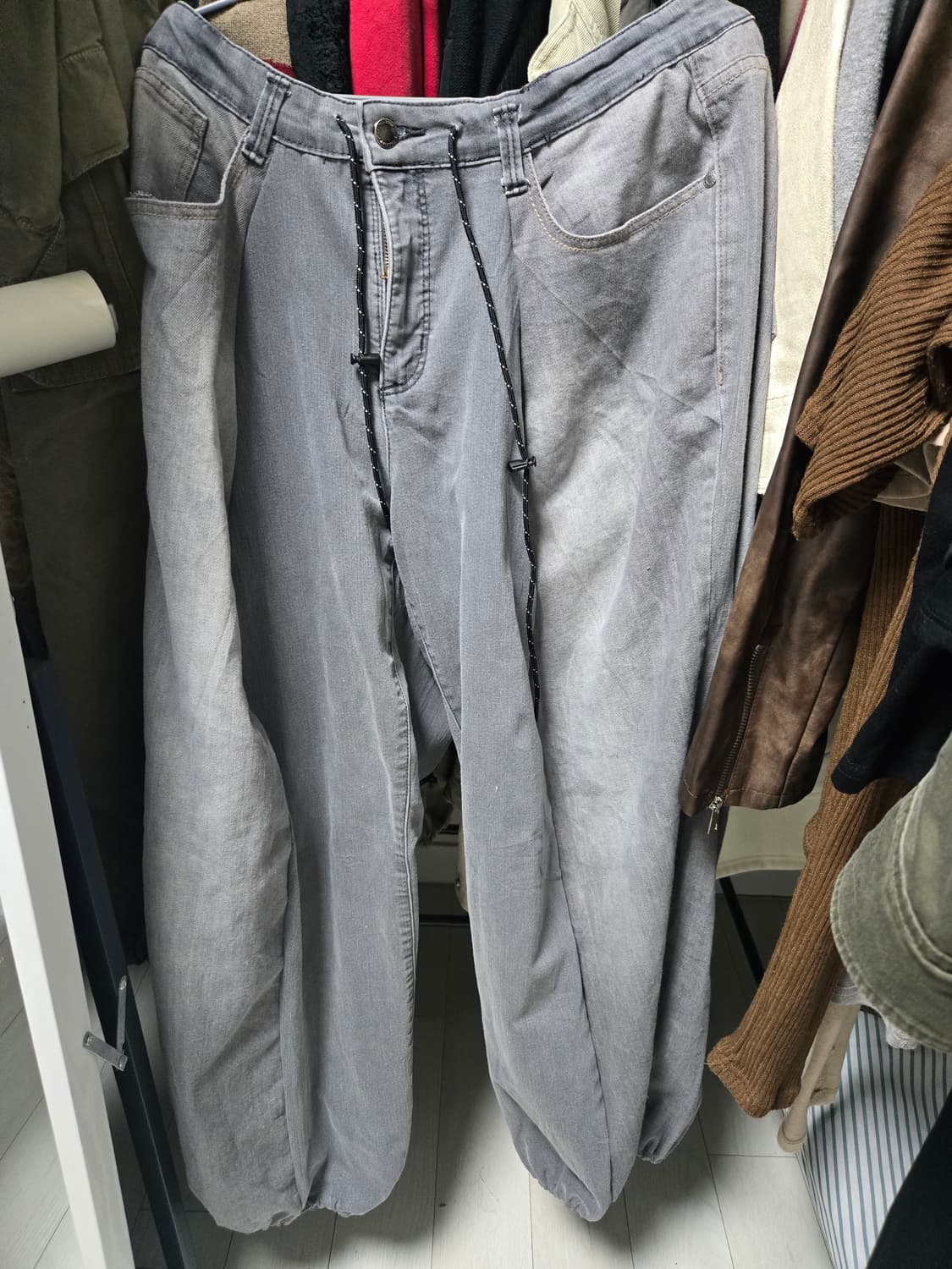 와걸 커팬 두붙바 흑청데님 y2k 상품이미지2