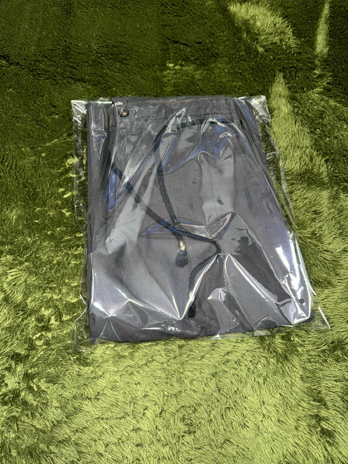 [XL] 코스트 퍼 킬로 스크로우 핀 턱 슬랙스 팬츠 워시드 블랙 상품이미지10