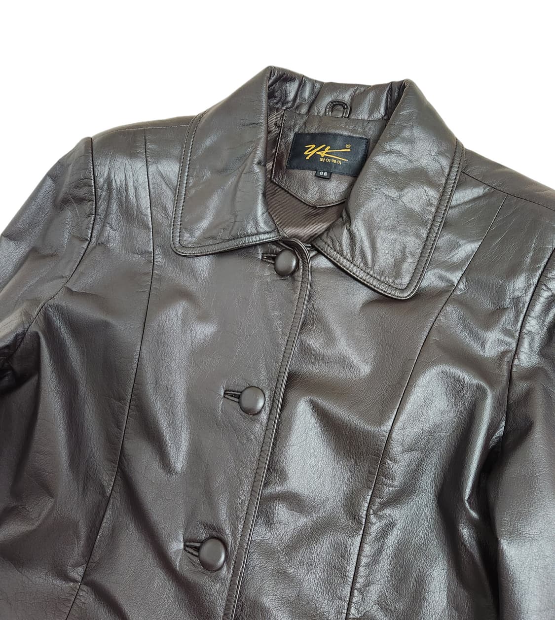 Vintage 소가죽 다크 브라운 자켓 상품이미지2