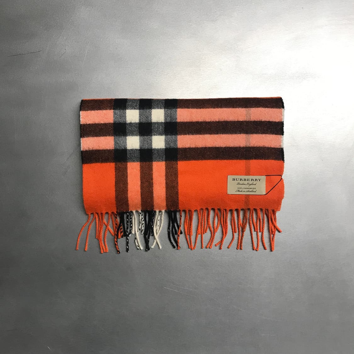 버버리 정품 캐시미어 머플러 오렌지 상품이미지2