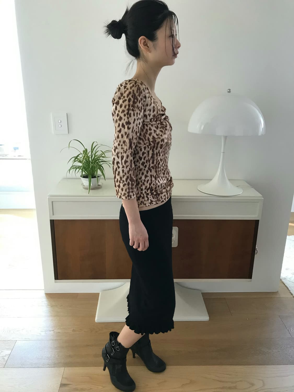 vintage leopard pattern top 상품이미지5