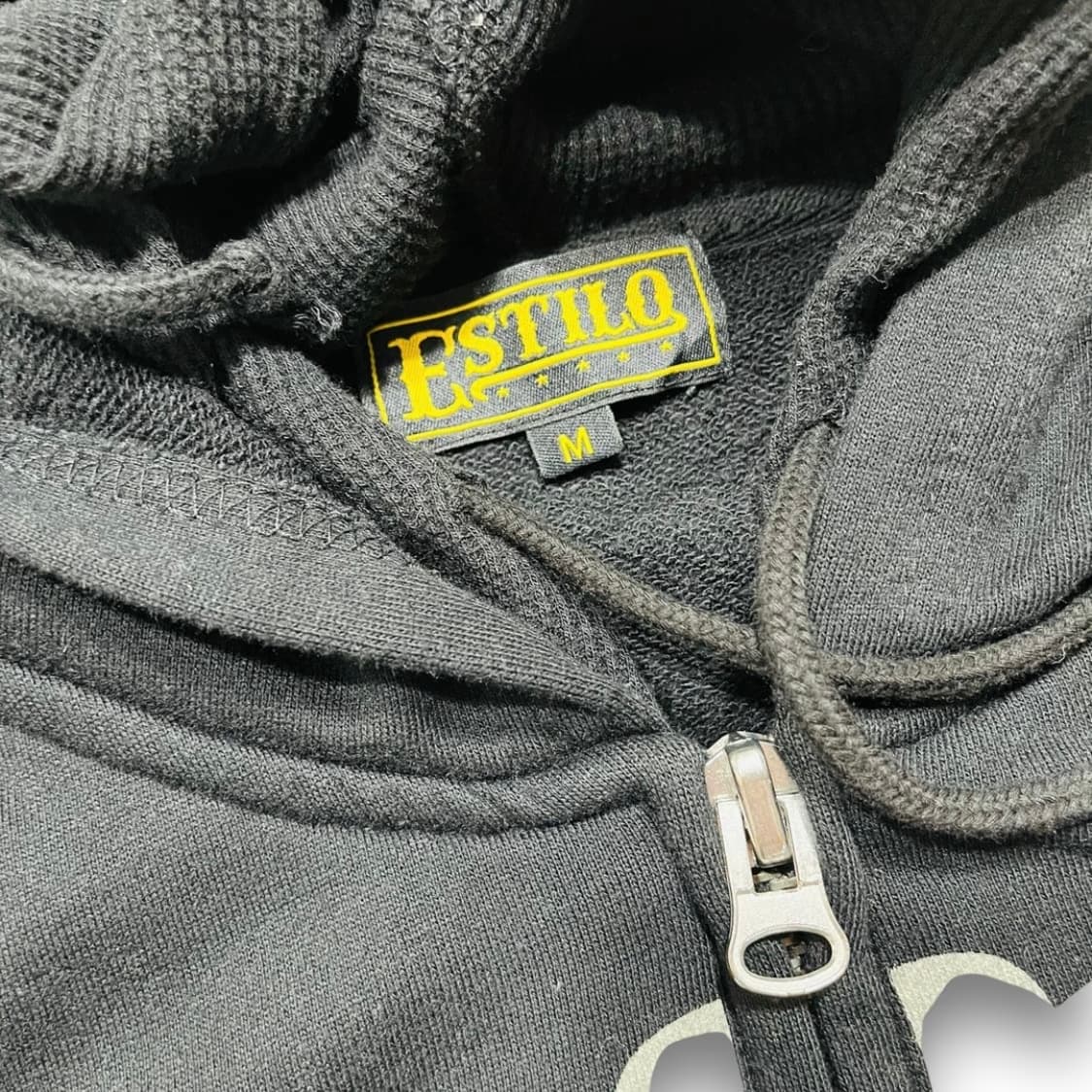 펑크 Estilo 00s 스켈레톤 아카이브 블랙 후디 집업 상품이미지6