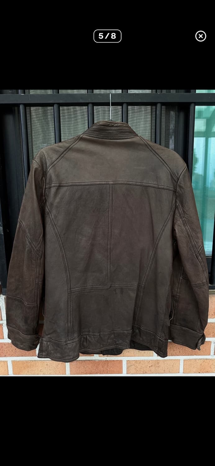 게스 쉽스킨 빈티지 레더자켓 (L) 상품이미지4