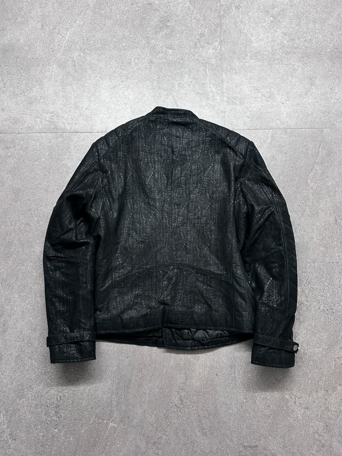 발망 스타일/퀼티드 파이톤 바이커 자켓 상품이미지10
