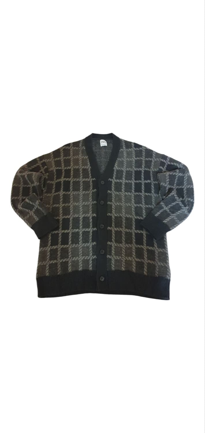 자라 체크패턴 가디건 상품이미지1