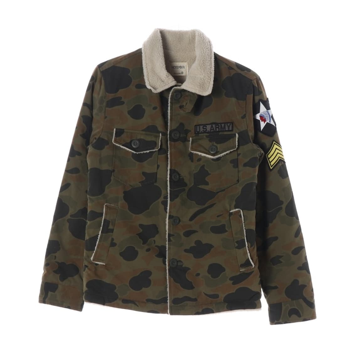 NOVEMBER 밀리터리 카모플라쥬 양털 안감 자켓 상품이미지1