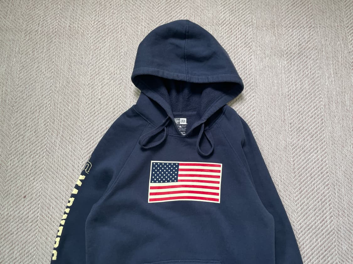 뉴에라 usa 성조기 네이비 후드티 J04113 상품이미지3