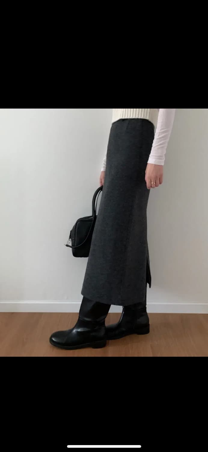 Table 제인 울 스커트 차콜 s 상품이미지2