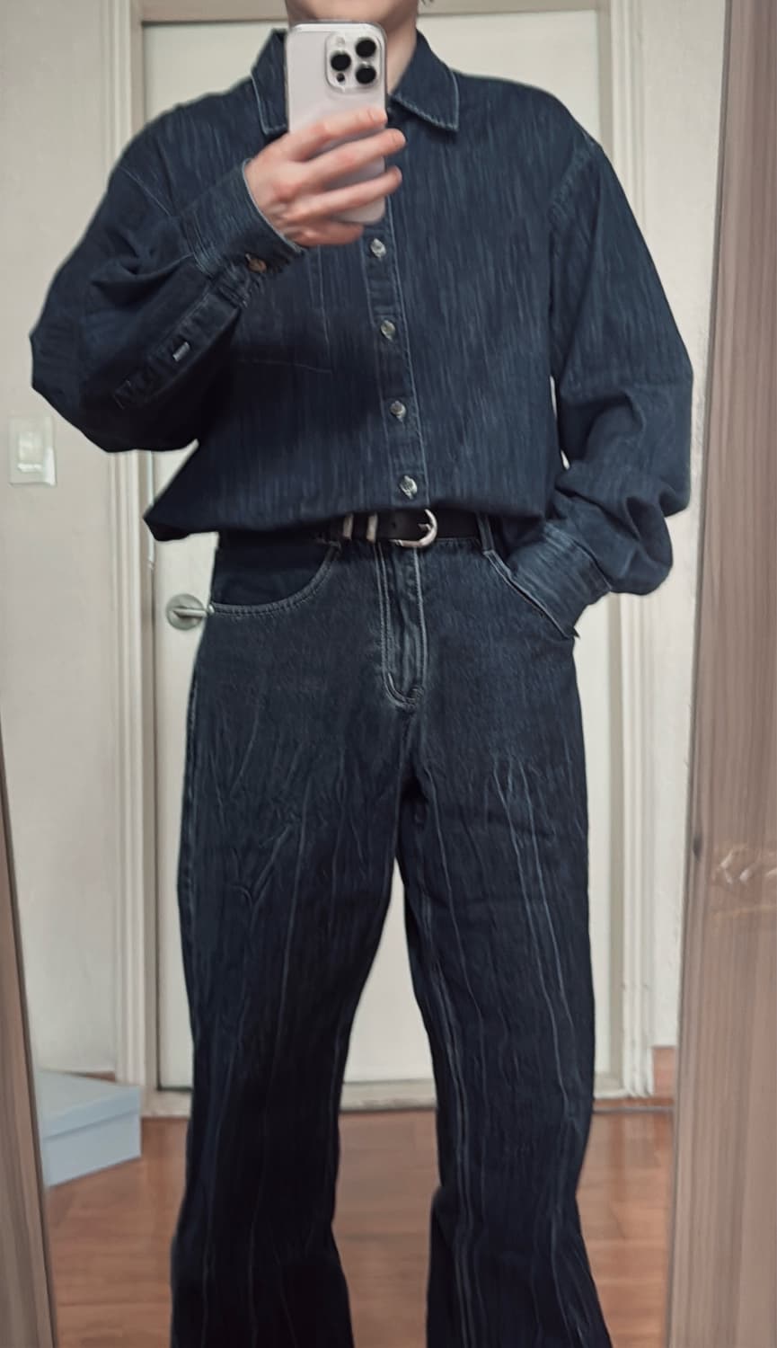 엘무드 - 타임리스 데님 셔츠 (인디고/44) *새상품* 상품이미지6