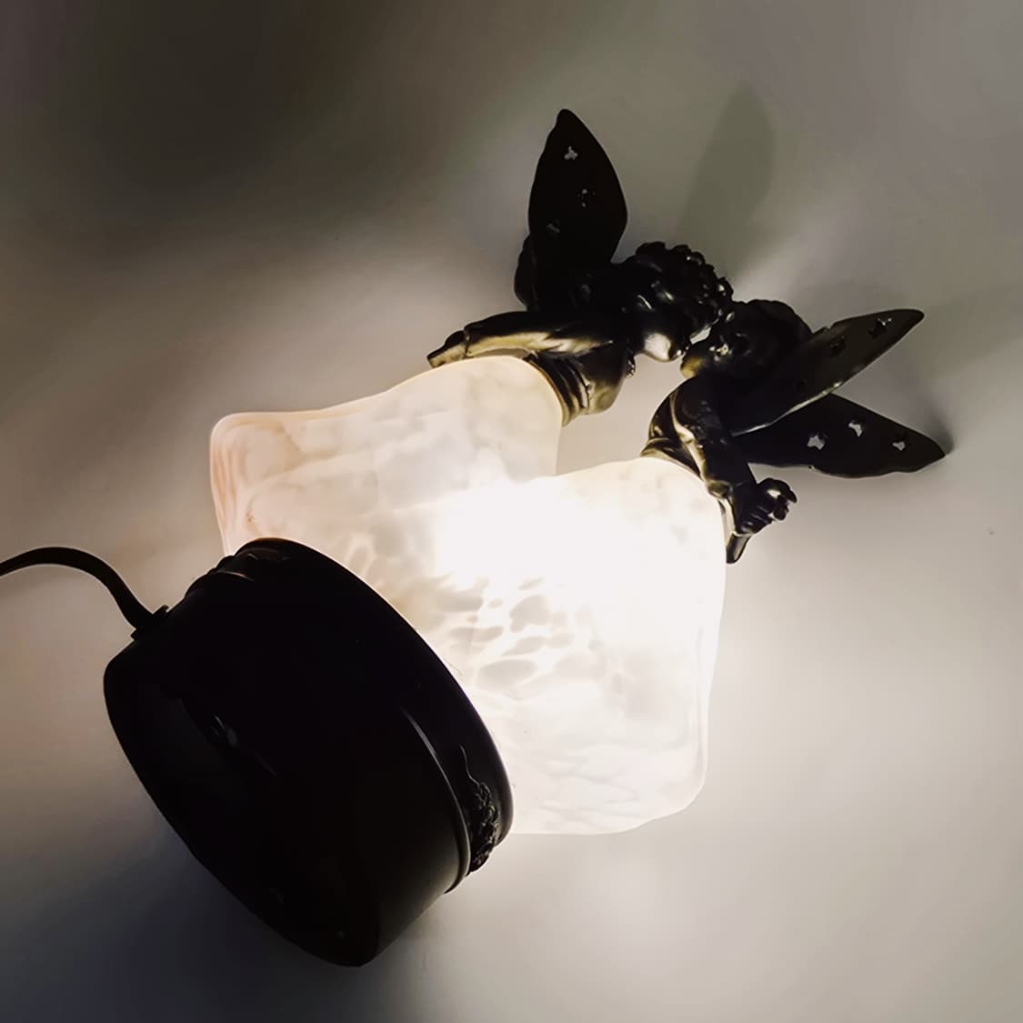 90s 엔틱 천사 유리 공예 마블 램프 상품이미지10