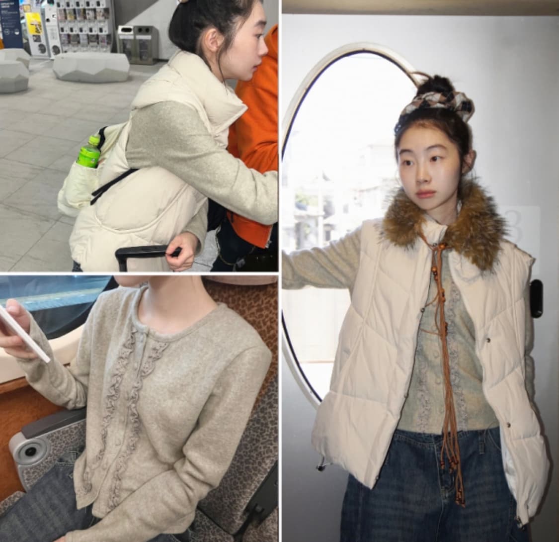 김아홉) 모리걸 green apple fluffy cardigan 상품이미지2