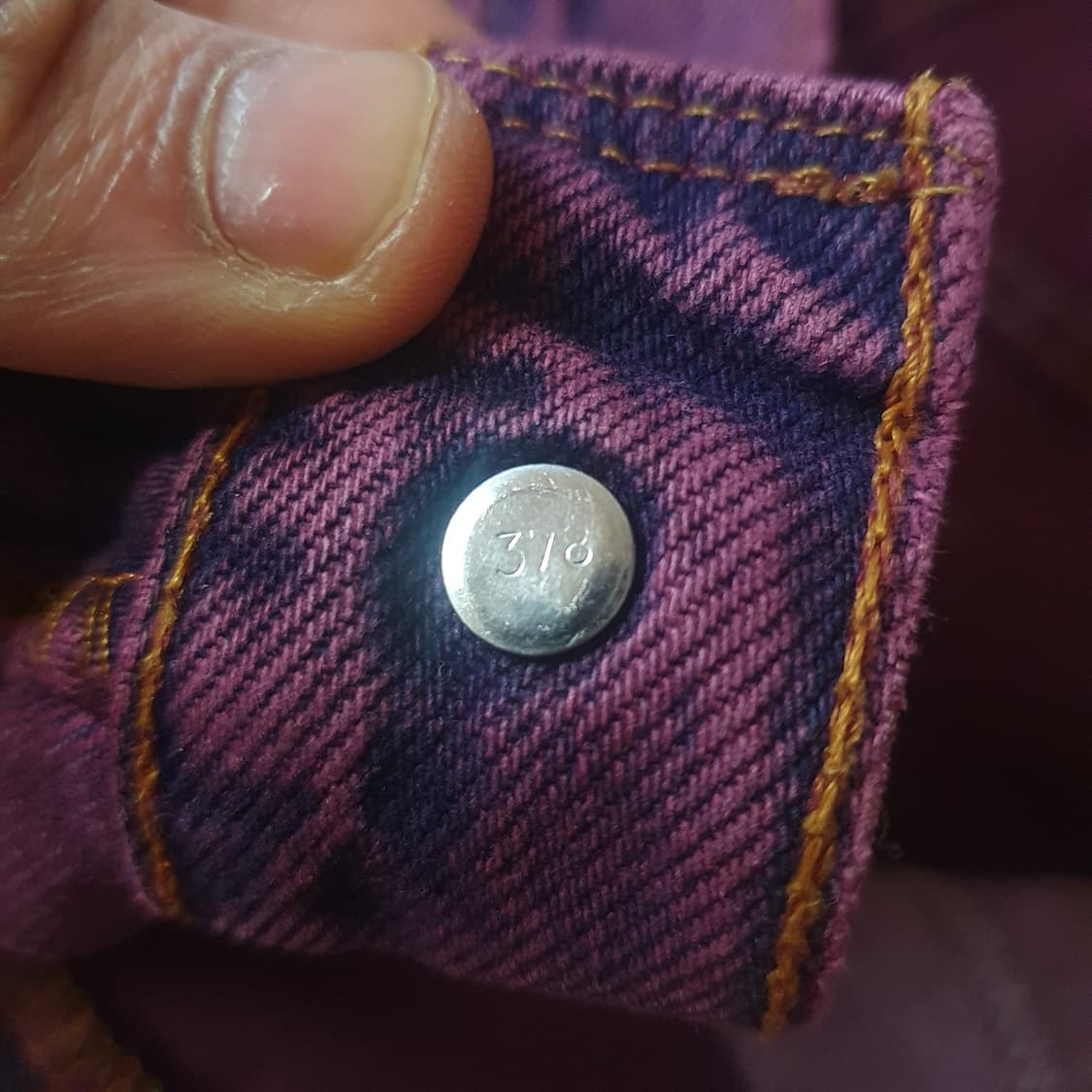 00s 리바이스 버건디 워싱 데님 팬츠 36 릴렉스핏 상품이미지5