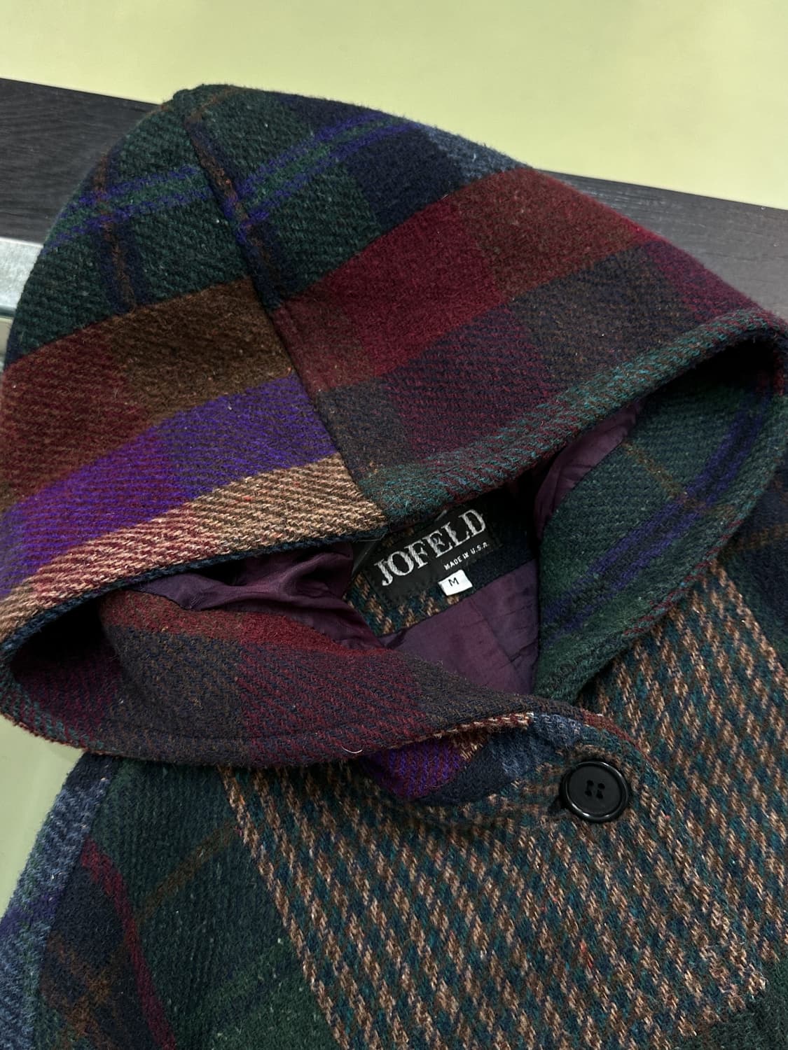 Jofeld 90’s USA 패치워크 더플 코트 상품이미지6