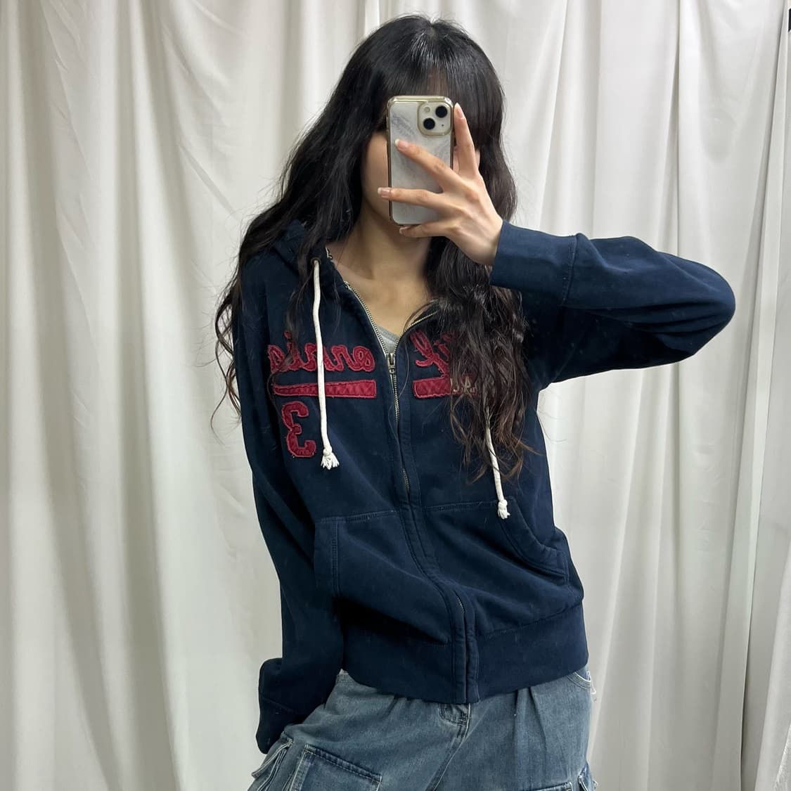 Who.A.U navy hood zip-up 상품이미지2
