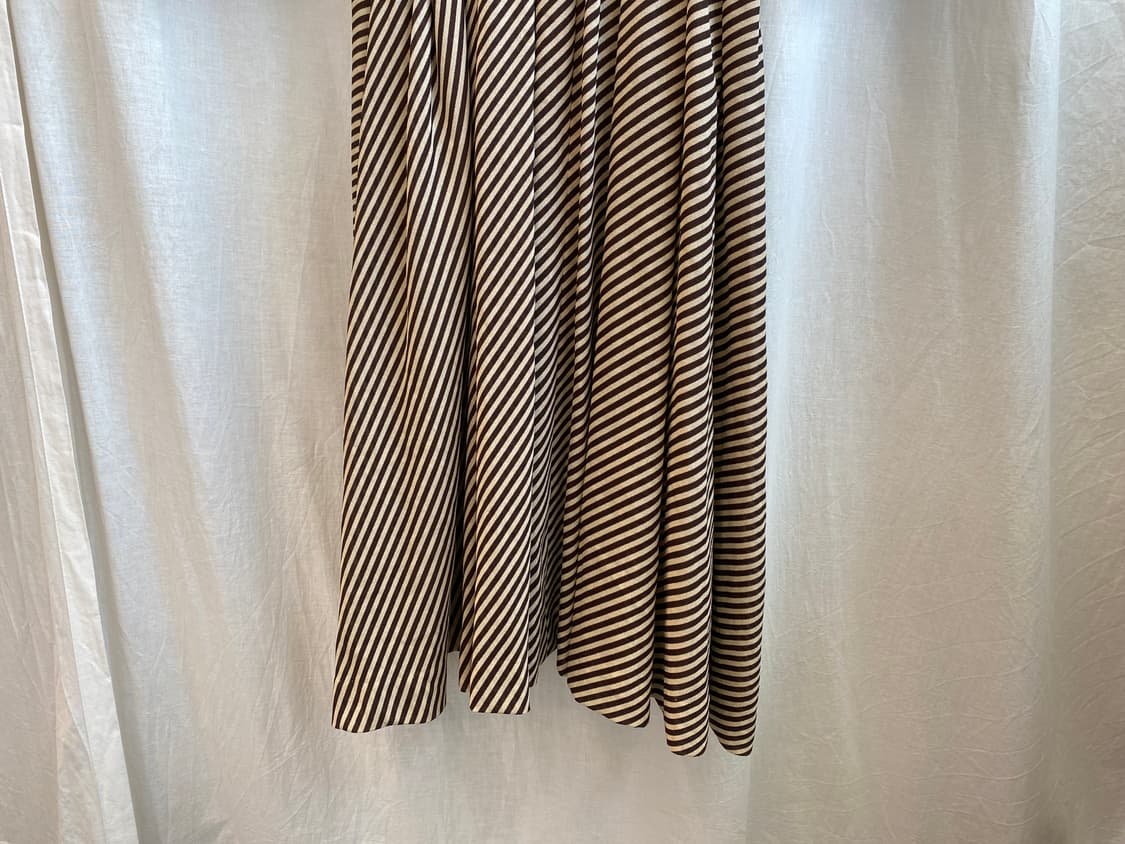 브라운 스트라이프 반팔원피스(m) 상품이미지6