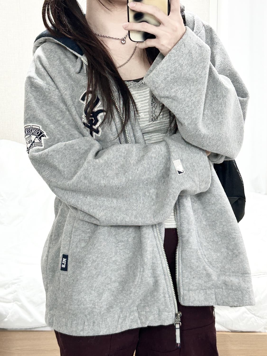 MLB 화이트삭스 그레이 플리스 자켓 상품이미지3