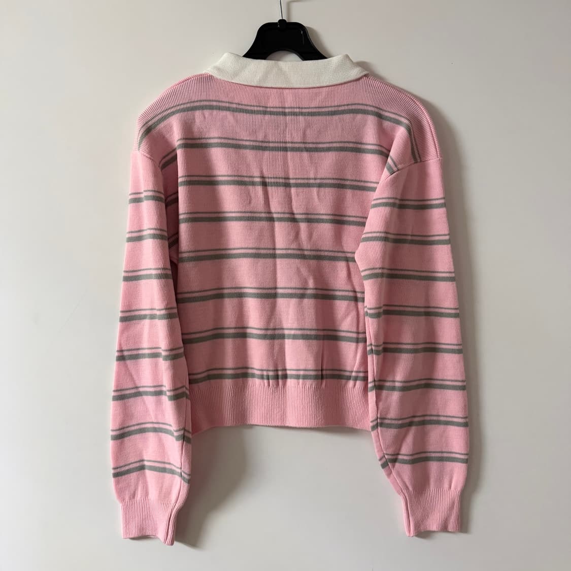 새상품 여자 스트라이프 카라넥 니트 상품이미지3