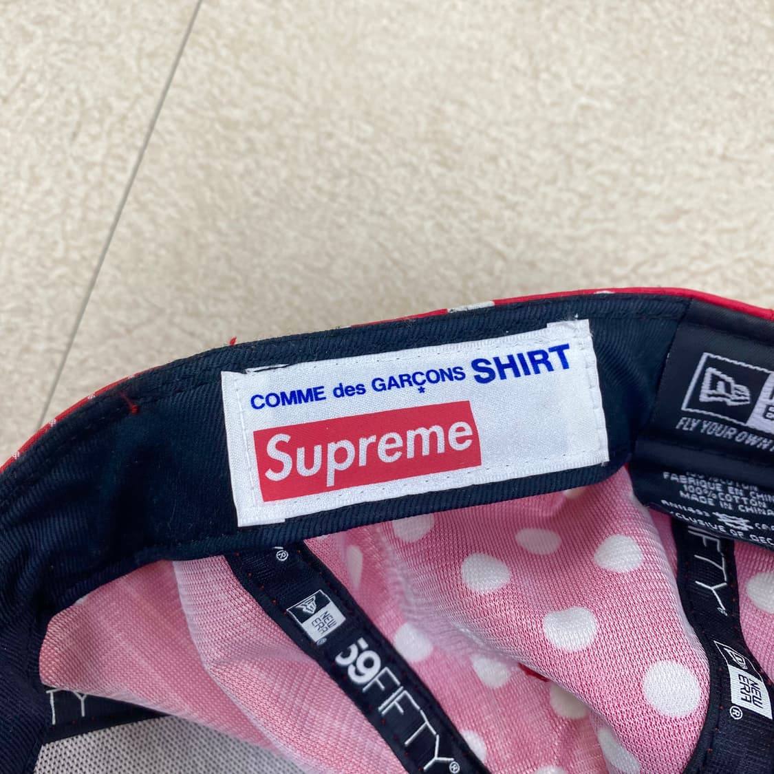 슈프림 x 뉴에라 x 꼼데가르송 스냅 백 상품이미지7