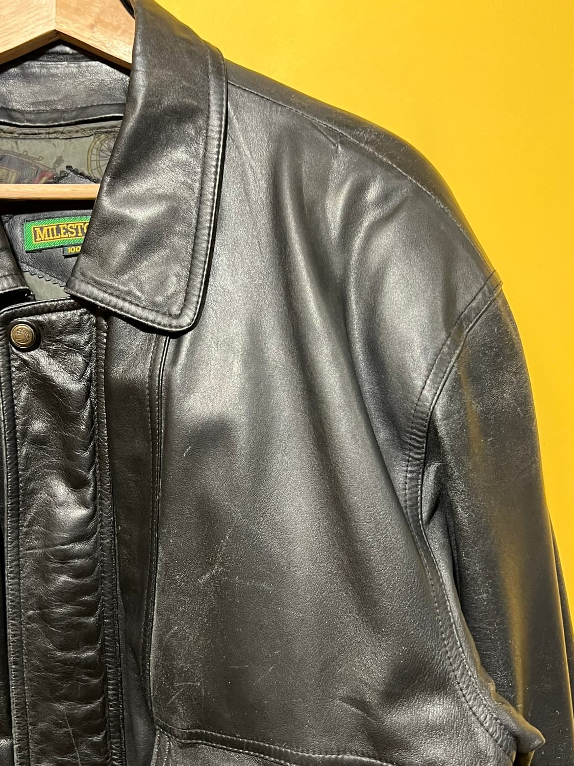 90s [100] MILESTONE 양가죽 빈티지 A2 자켓 상품이미지2
