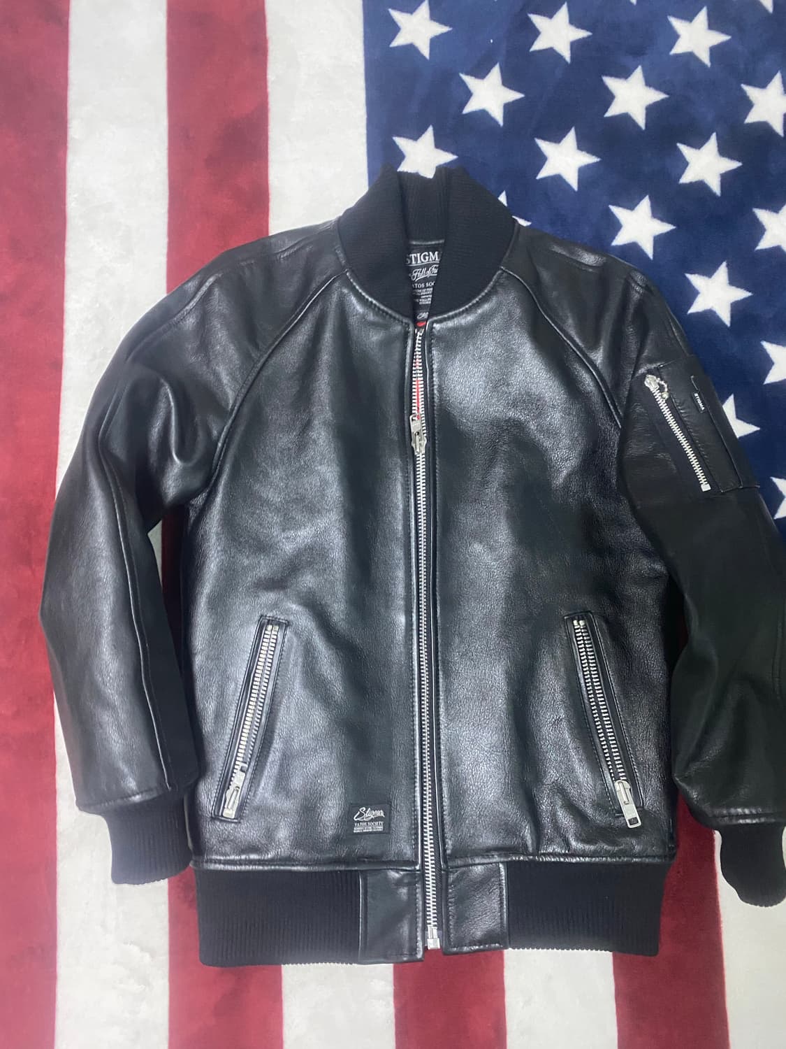 스티그마 MA-1 소가죽 자켓 상품이미지1