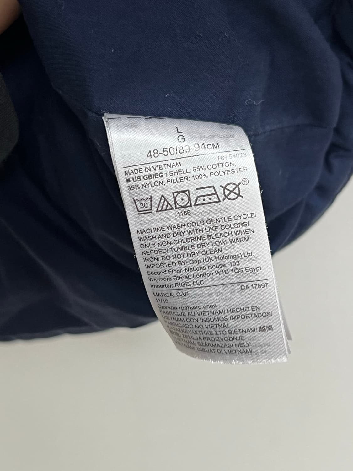 (L) GAP 올드스쿨 퀄팅 조끼 네이비 상품이미지5