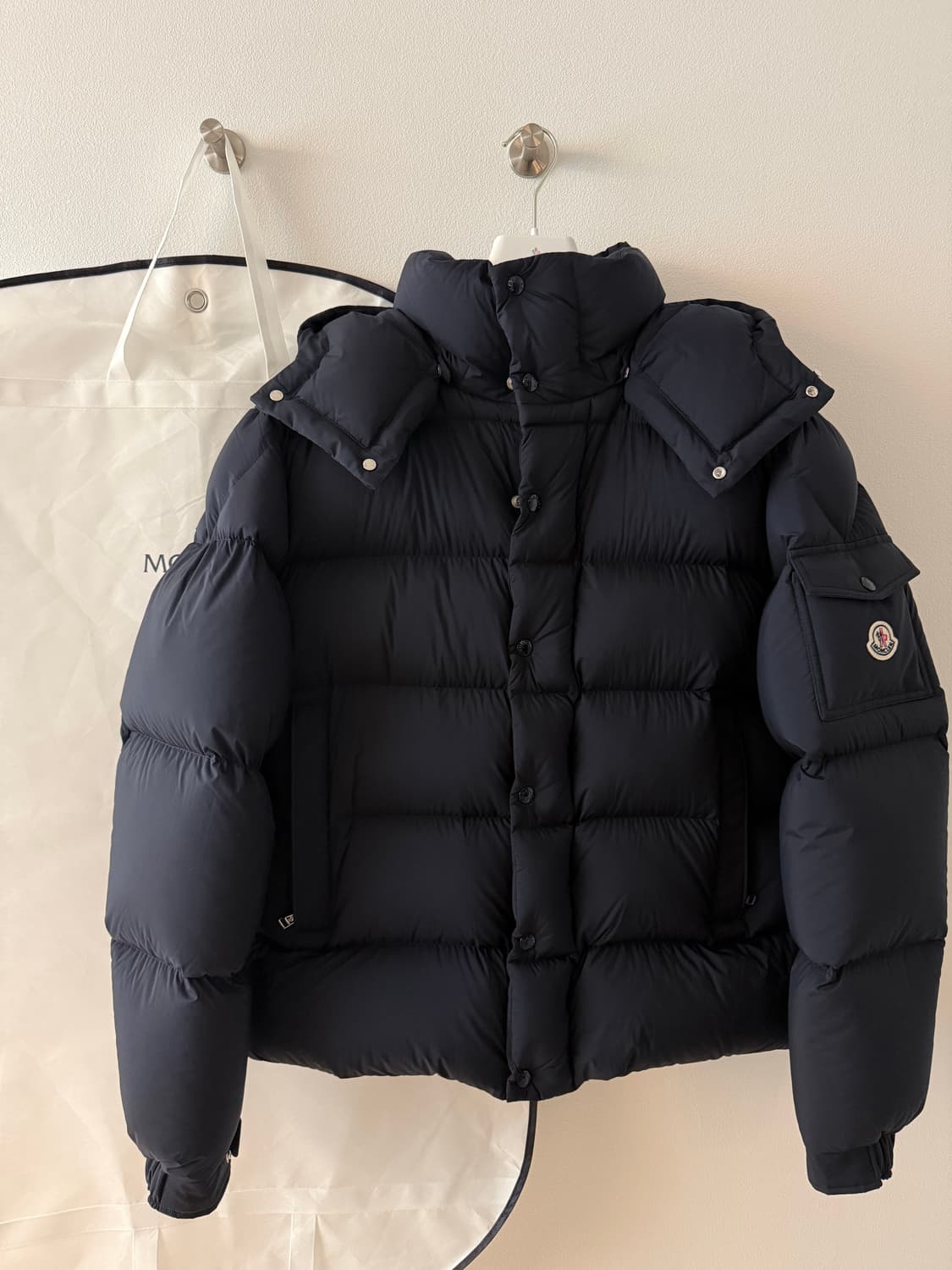 마야 70 후드 쇼트 다운 나이트블루 (베제르) 5 size 새상품 판매 상품이미지1