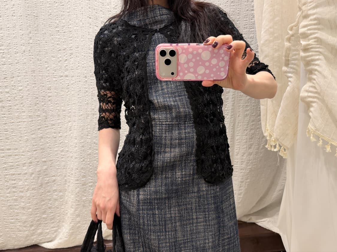 Black net cardigan 상품이미지3