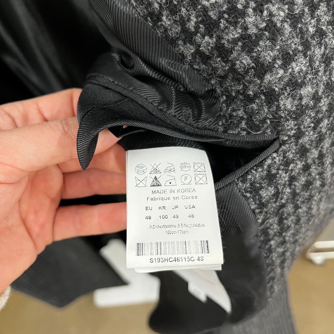 솔리드옴므 하운드투스 체크 싱글 울코트 48 상품이미지5