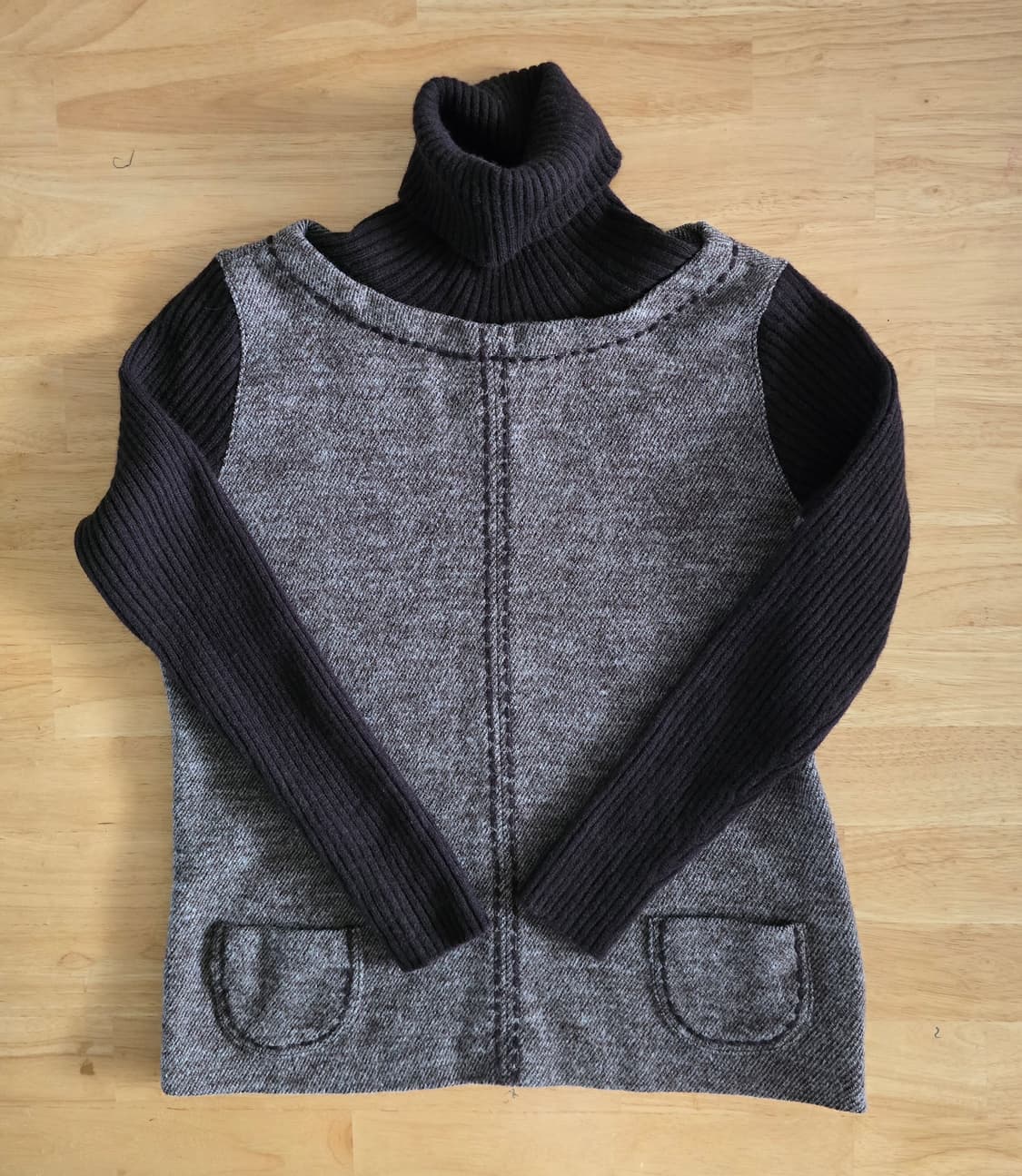 일본 빈티지 미니멀 울 니트 톱 상품이미지5