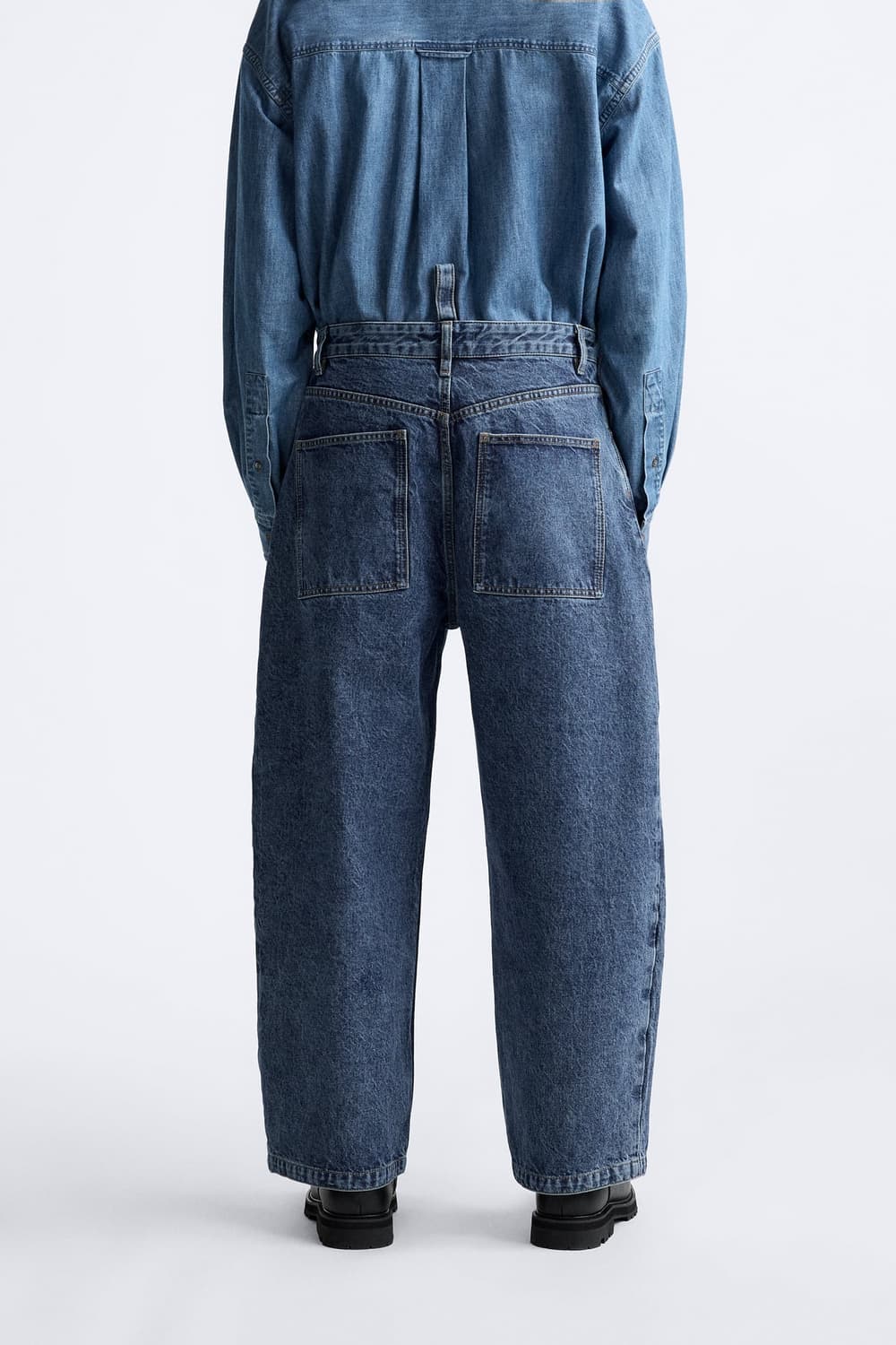 자라 x 스튜디오니콜슨 와이드 레그 진 블루 상품이미지1