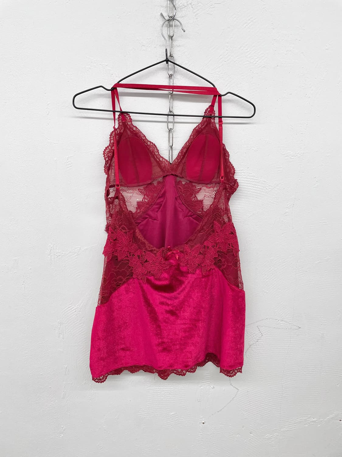 레드 레이스 벨벳 슬립 상품이미지6