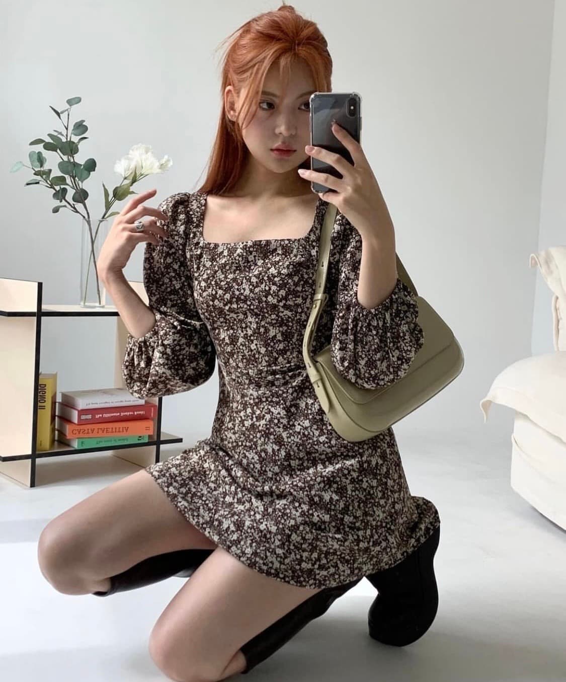 루루서울 milk tea mini dress-brown 상품이미지2