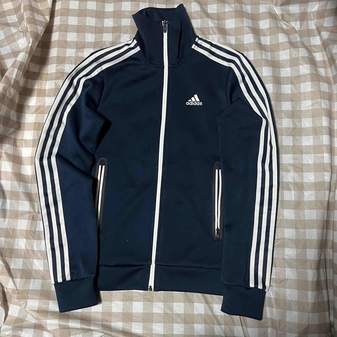아디다스 져지 네이비 90 집업 삼선 트랙탑 곤색 Y2K 상품이미지1