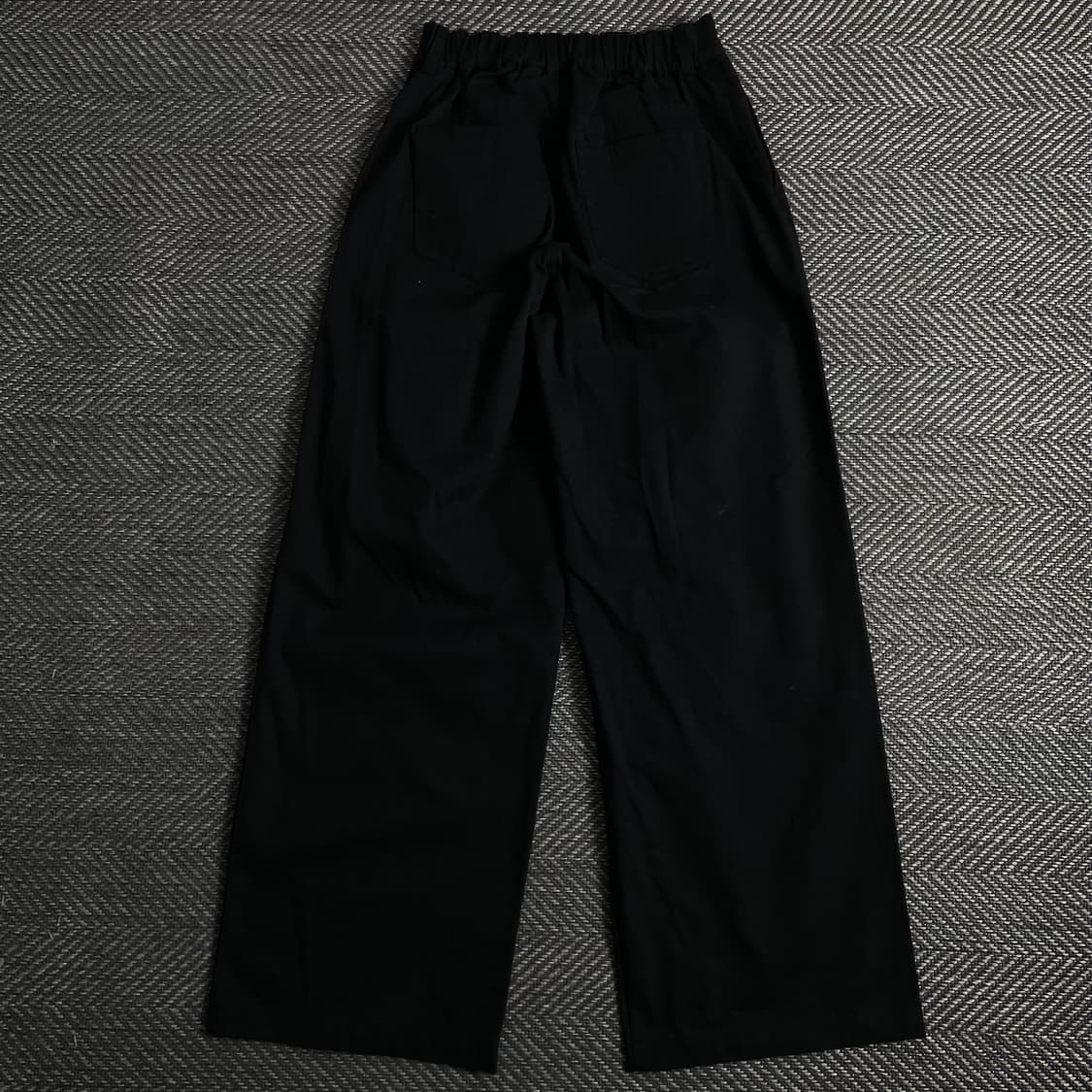 낫포너드 투턱 와이드 코튼 팬츠 블랙y 3863 상품이미지4