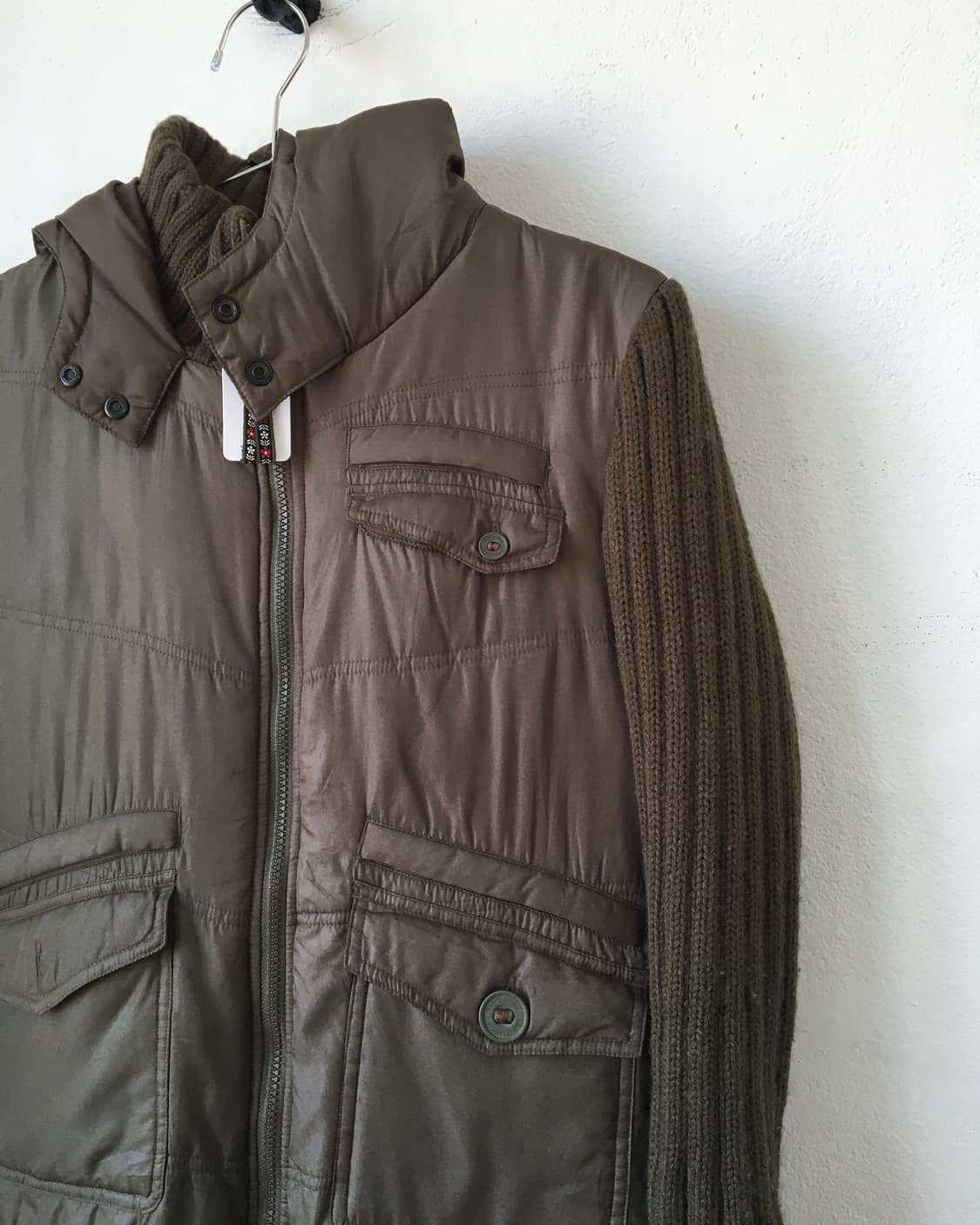 khaki high neck jacket 상품이미지3