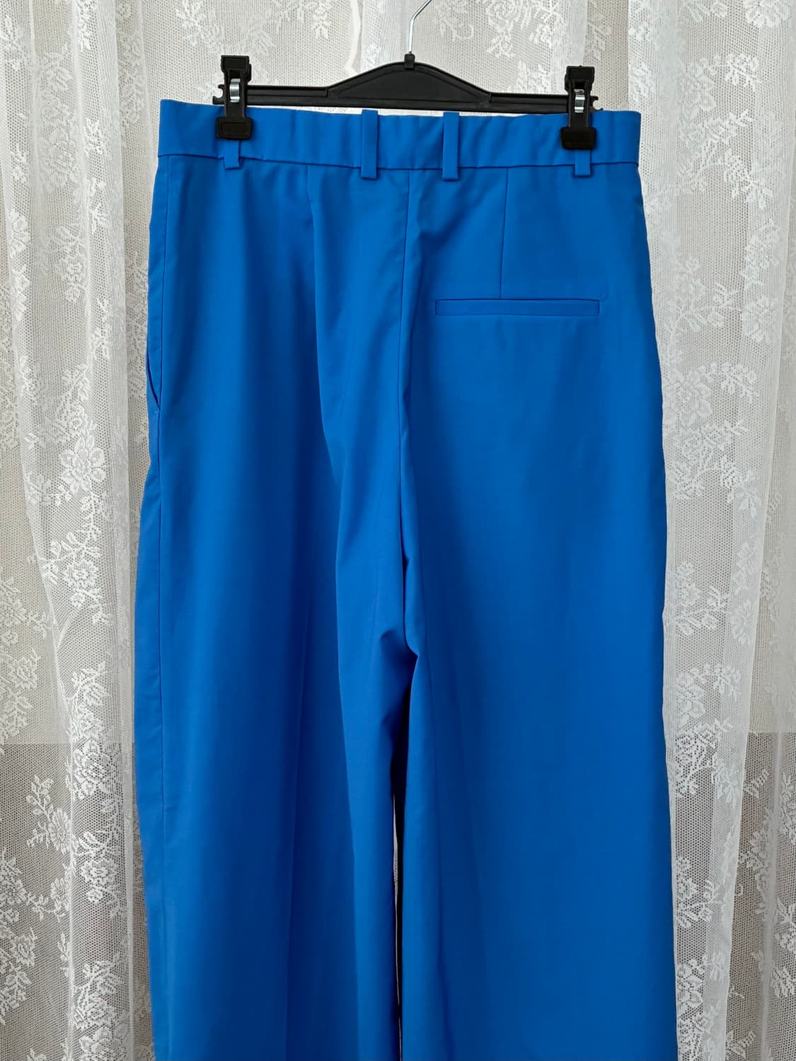 36) 코스 COS 와이드 레그 플리츠 트라우저 블루 상품이미지4