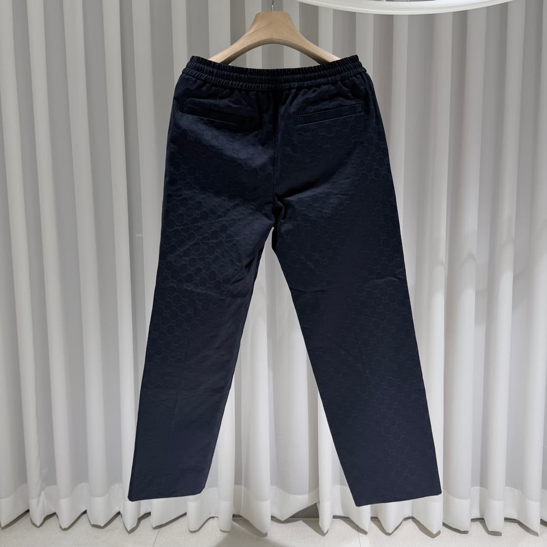 (A+/46) / 구찌 GG자카드 코튼 개버딘 블랙 팬츠 상품이미지5