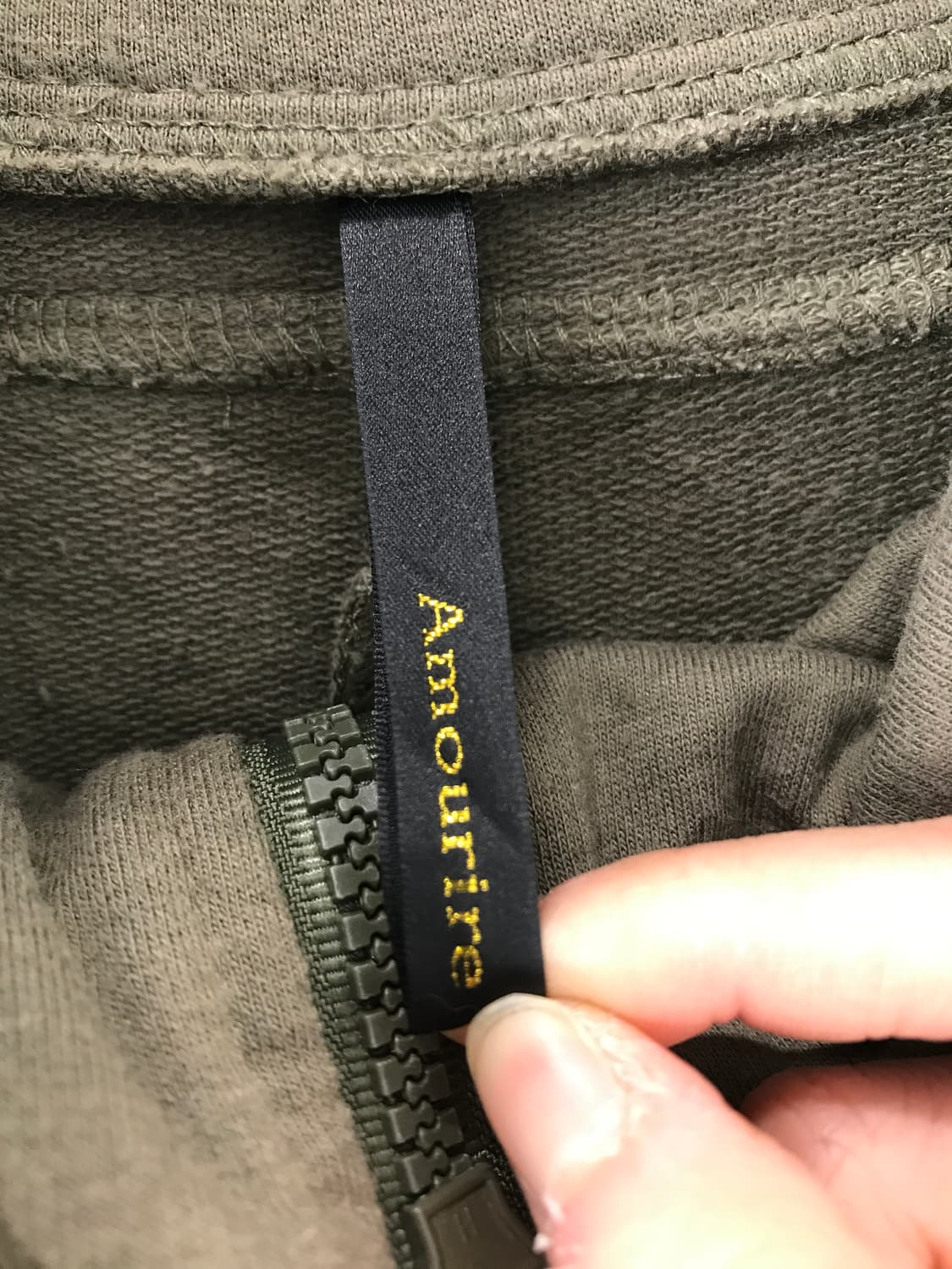 'Amourine' Khaki Y2k Utility Zip Up Hood 상품이미지7