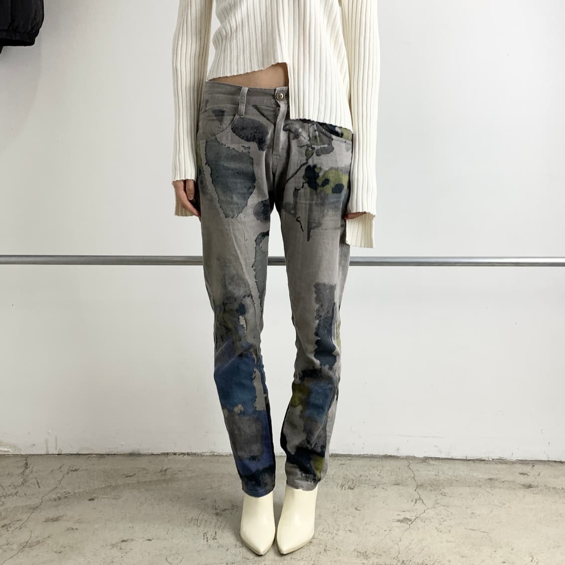 요지 야마모토 Y's 페인트 코튼 린넨 팬츠 상품이미지1