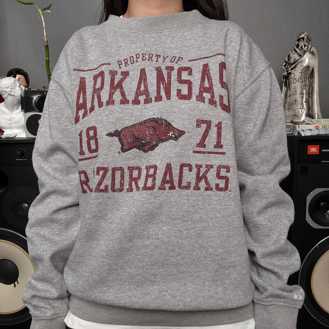 러셀애슬래틱 그레이 스웻셔츠 상품이미지1