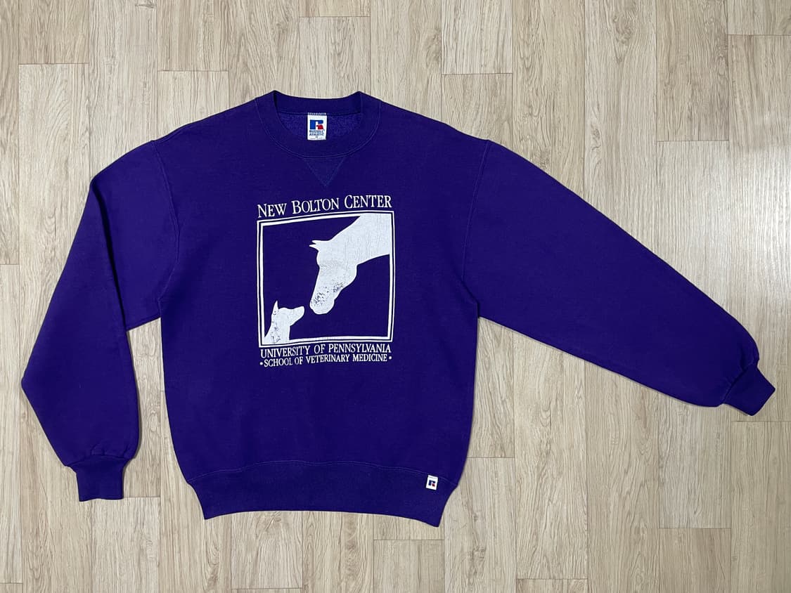 95~100) 90's 러셀 미대학 펜실베니아 맨투맨(미국제)RRL&폴로 상품이미지1