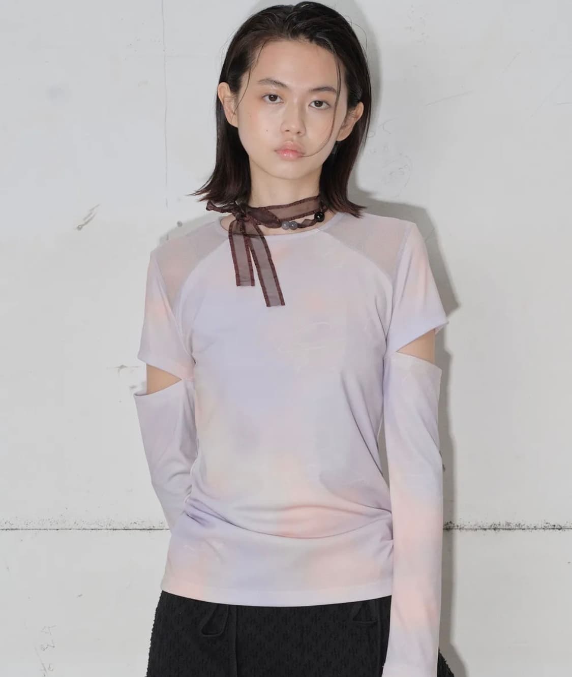 타입서비스 Marbling Mesh T-Shirt [Purple] 상품이미지1