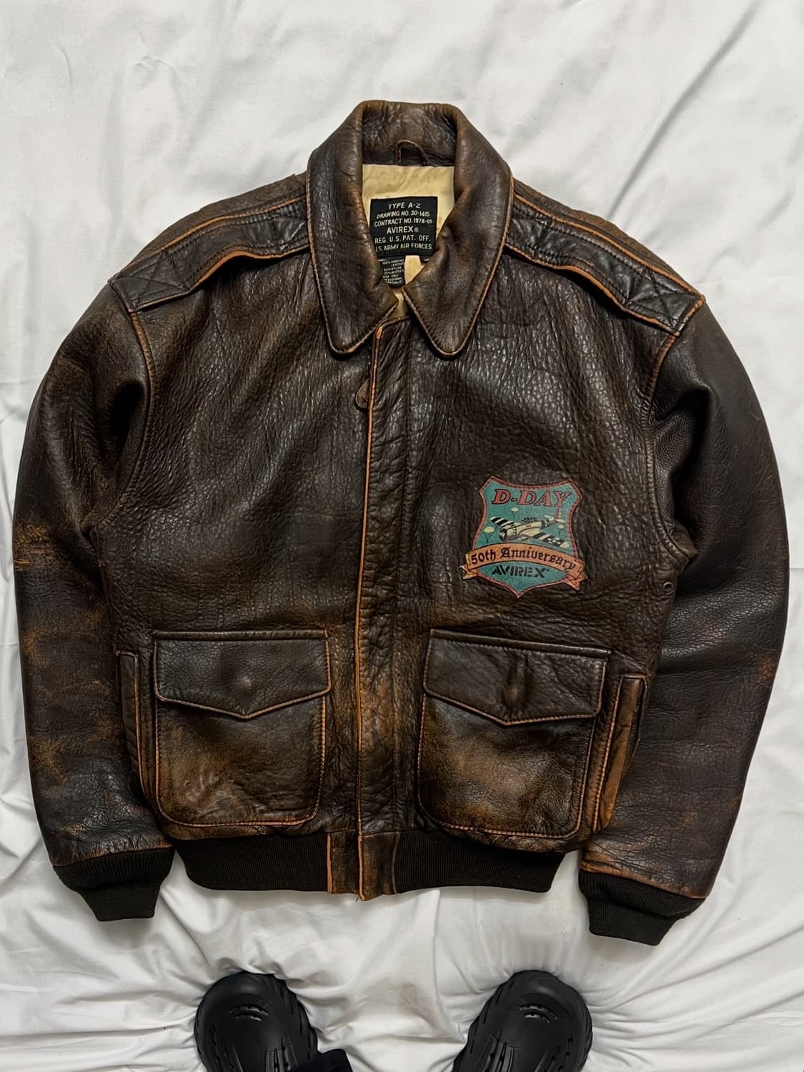 아비렉스 노르망디 A-2 가죽자켓 상품이미지2