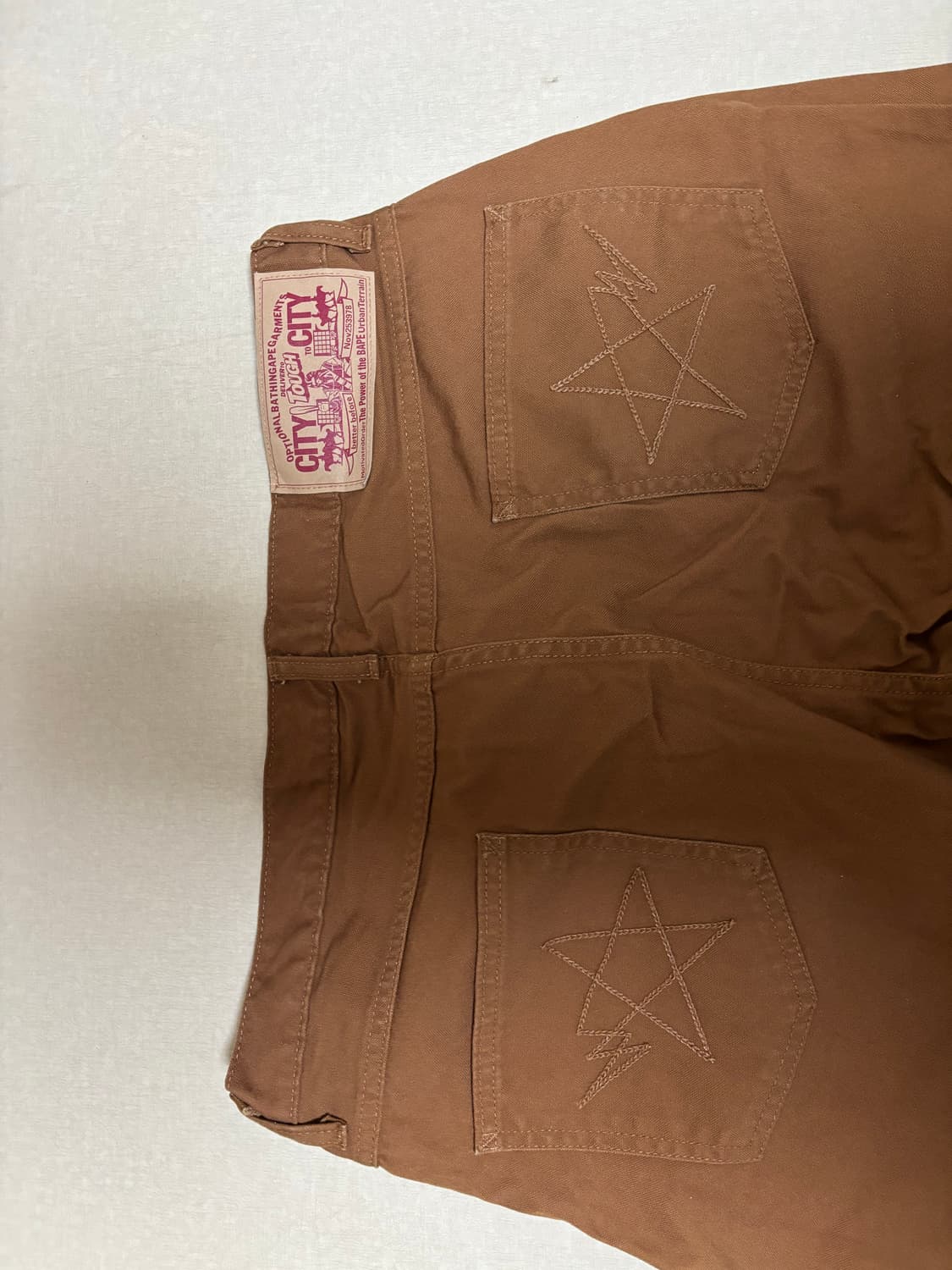BAPE BAPESTA Embroidery Brown Jeans (XL) 상품이미지2