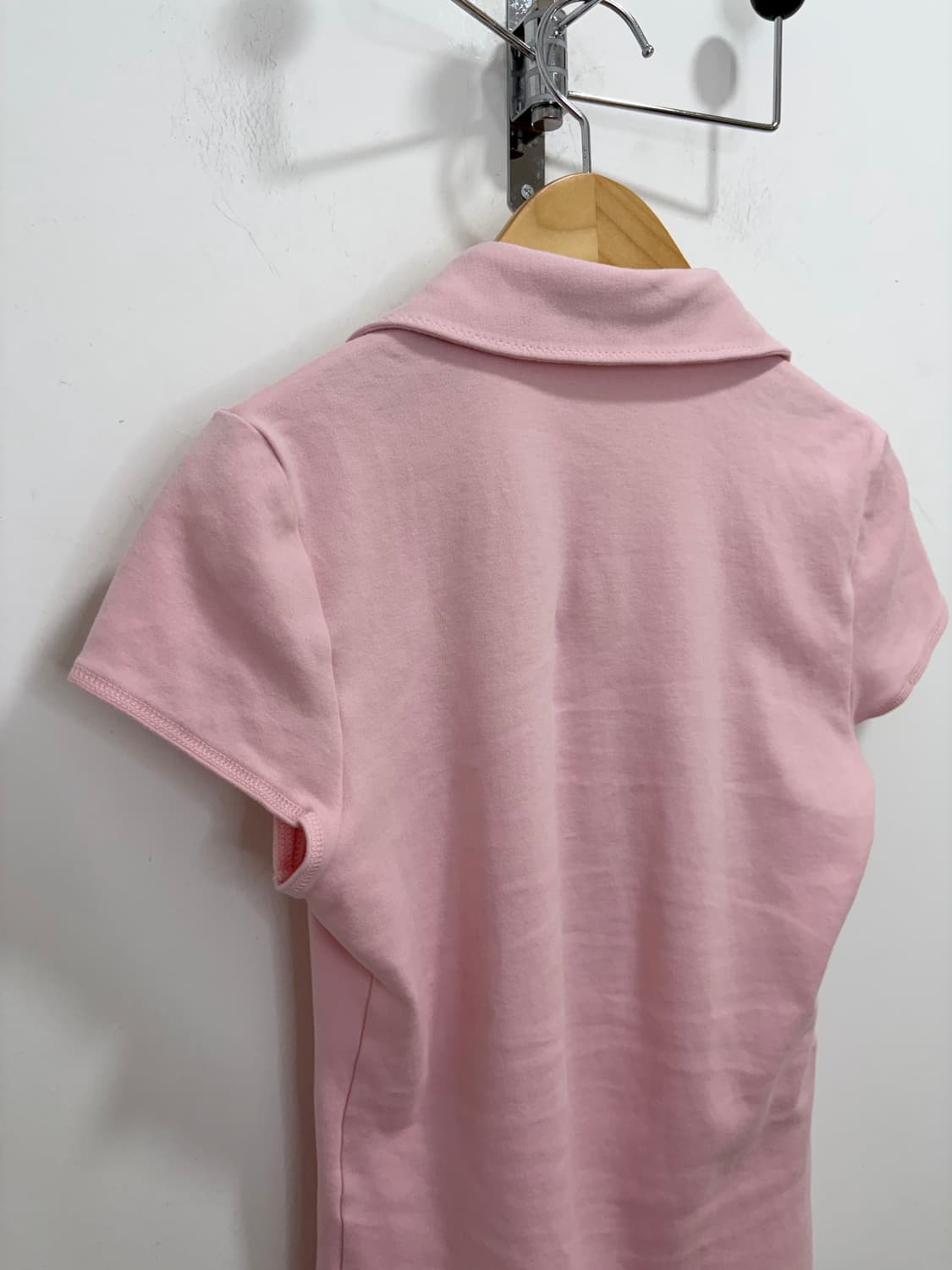 버버리 핑크 카라 반팔 티셔츠 상품이미지8